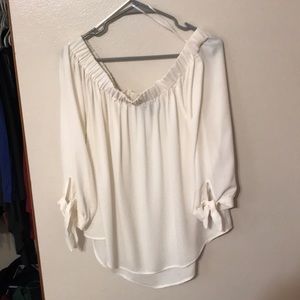 Express off the shoulder chiffon top